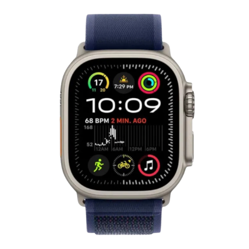Apple Watch Ultra 2 GPS + Cellular 49mm Natural Titanium Case with Blue Trail Loop M/L